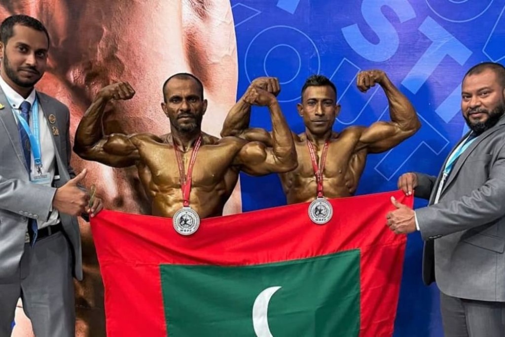 Dhuniyeyge bodybuilding mubaaraathun Raajje ah 2 rihi medal