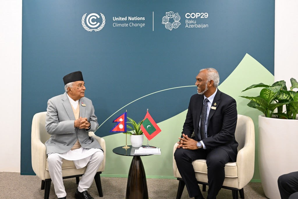 President meets Nepal President on the sidelines of COP29