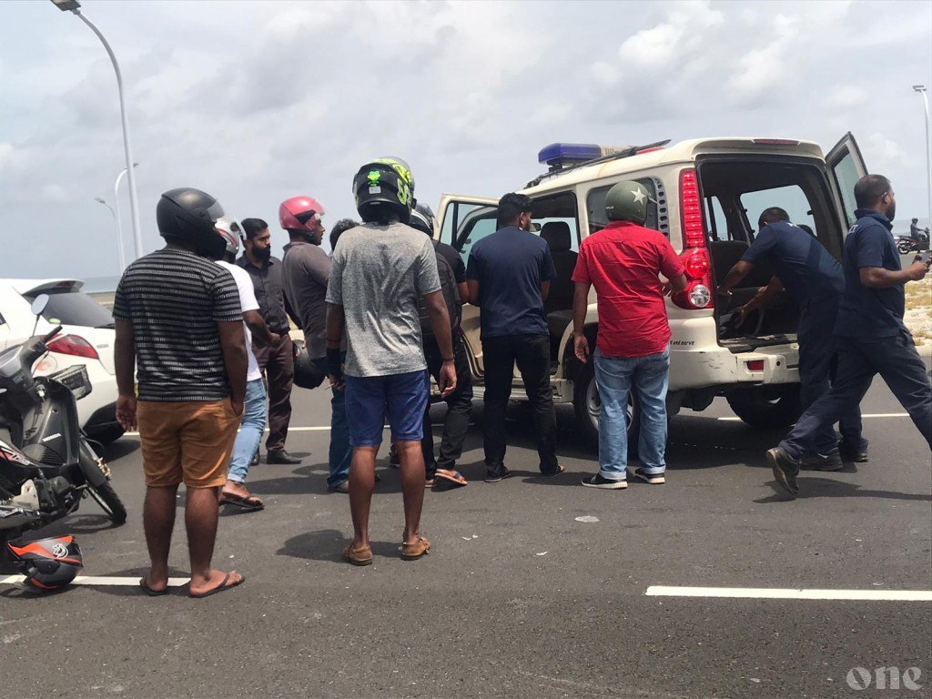 Three injured in two traffic collisions on the Hulhumale’ Highway