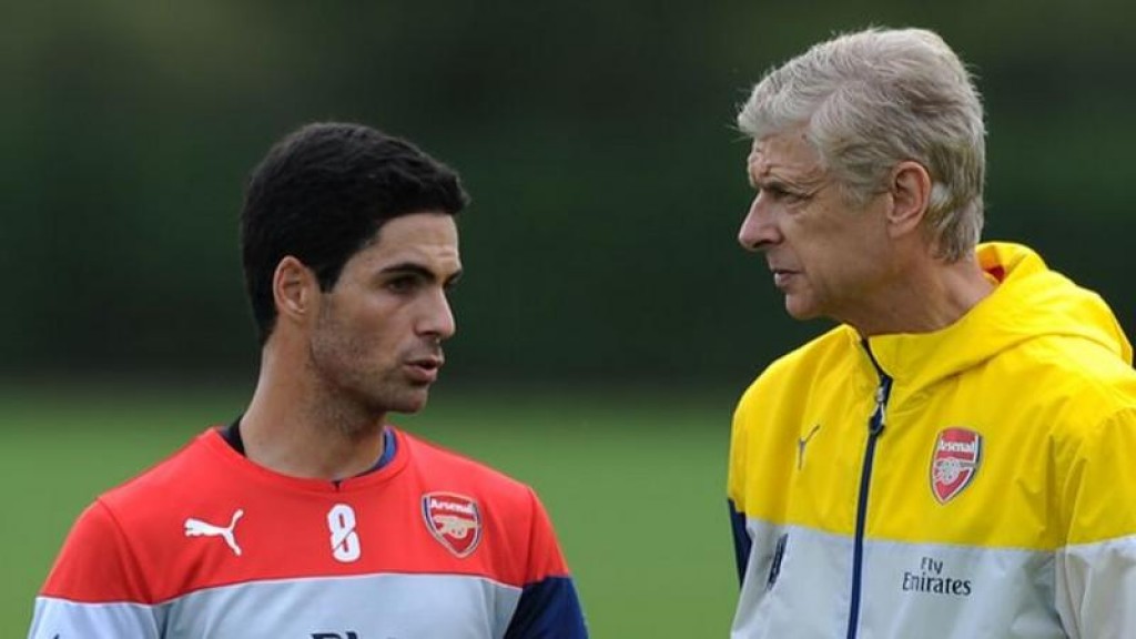 Arteta beynun vanee Wenger an'buraa Arsenal ah gendhan