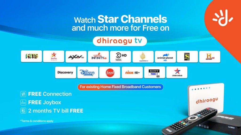 DhiraaguTV limited-timer offer - free JoyBox and subscription for two months