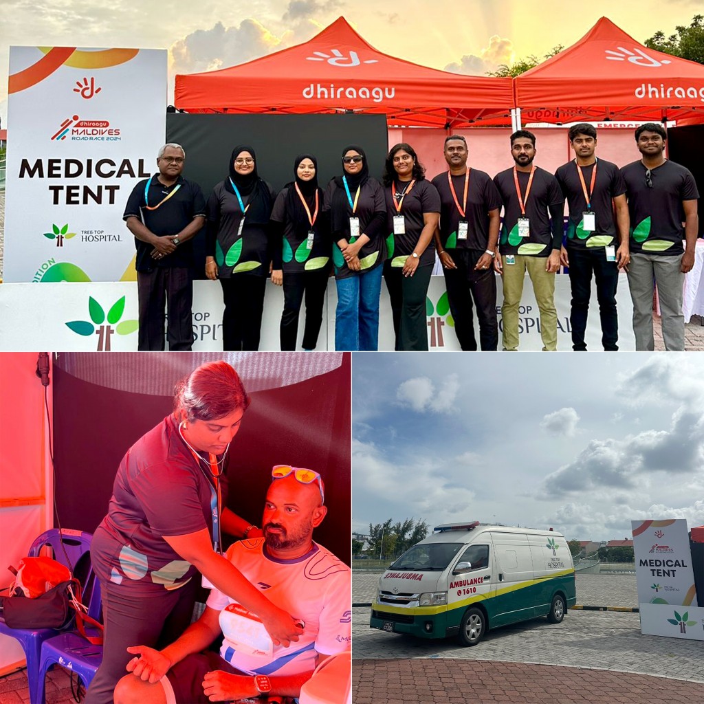 Dhiraagu Road race ge medical partner ehgge gothugai Tree Top inn baiverive thafaathu khidhumaiythakeh