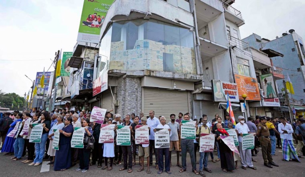 Protest in Sri Lanka on fourth anniversary of Easter bombings