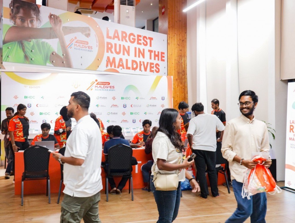 Dhiraagu road race ge bib aai race kit dhookuran fashaifi