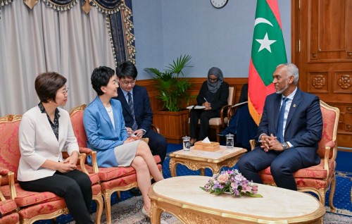 Chinese communist party ge vice minister, Raees Muizzu aa badhalu kurahvaifi