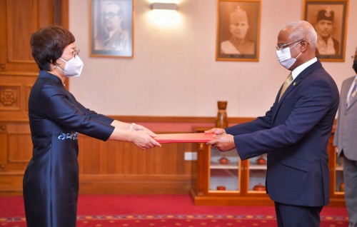 New Chinese Ambassador presents credentials to the President