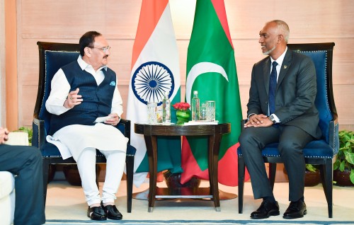 Photo: India ge BJP ge gaumee raees raeesuljumhooriya arihah ihthiraamuge ziyaarathehkurevun