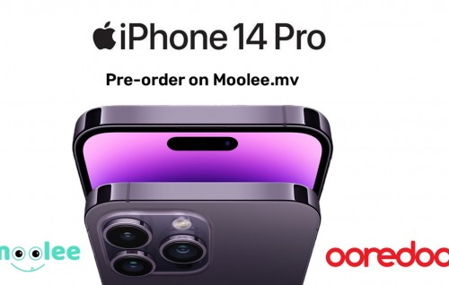 Ooredoo in iPhone 14 Pro aai Pro Max ge pre order ah hulhuvaalaifi