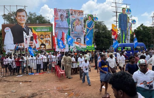 India's main opposition stages rally to mark 1,000km of its protest march