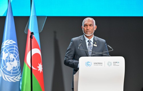 Climate finance ge aa amaazakah vaanvee dhiriulhun badhalu kolleveyne hageegee badhaleh genaun: Raees