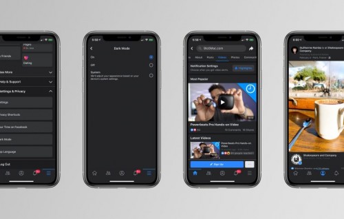Facebook ge dark mode mobile phone ah