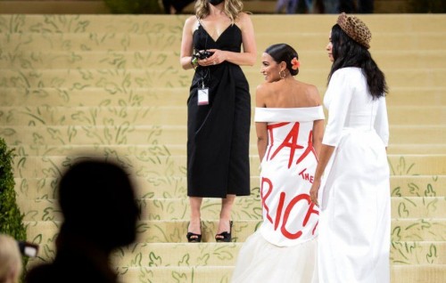 AOC under investigation for Met Gala dress reading 