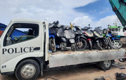 Police destroy over 400 unclaimed vehicles