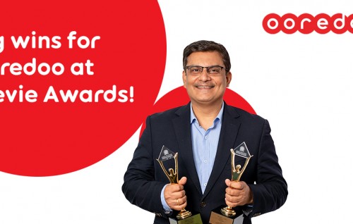 International business awards gai enme faahagakollevey telecom kunfuneege gold Stevie Award Ooredoo ah