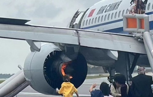 Air China ge flight eh engine gai roavumun emergency gai Singapore ah jahssaifi
