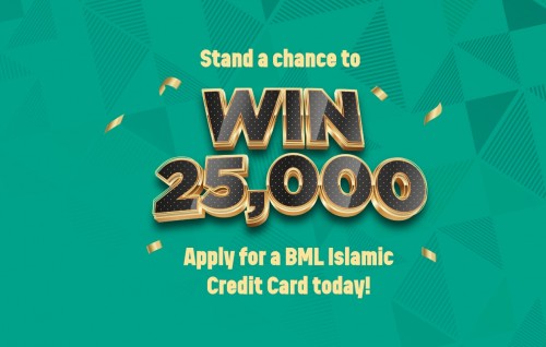 BML Islamic ge credit card ah hushahalhaigen 25,000 rufiyaa hoadhumuge furusathu