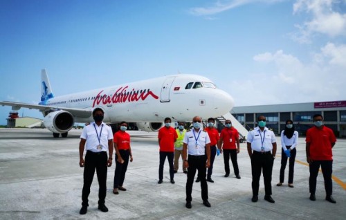 Maldivian's largest aircraft lands at Maafaru, hints at readiness to welcome international flights