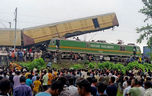 Train collision in India's West Bengal leave 15 dead
