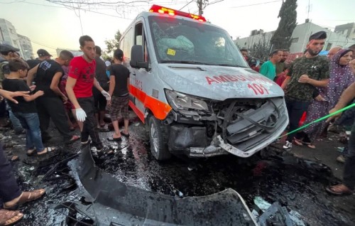 Israel in ambulance thakakah bomb alhai 15 meehun maraalaifi