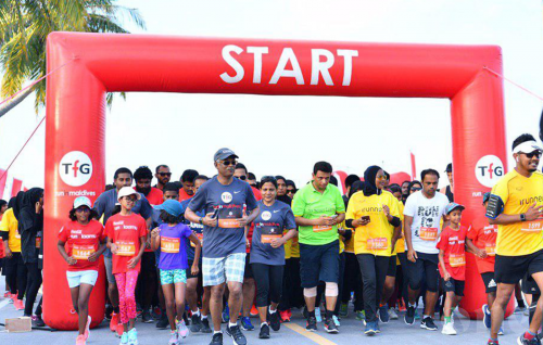 President Solih and First Lady take part in TfG 5km run