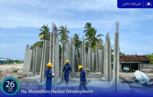Muraidhoo ban'dharu hedhumuge mashroouge dhashun aa harbour ge basing funn kurumuge 80 percent nimijje
