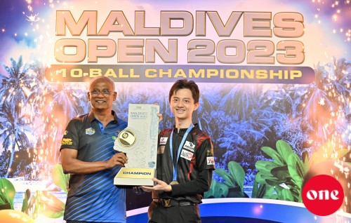 Maldives Open Billiard mubaaraathuge champion kan Chinese Taipe Ko Ping Chung ah
