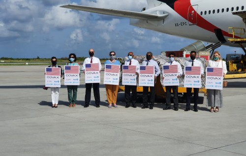America in Raajje ah 128700 doze pfizer vaccine hadhiyaa koffi