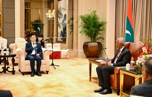 Raajjey tharahgee ah kuraa dhathuru gai China akee muhinmu baiveri eh: Raees