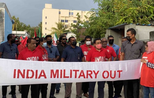Raees Nasheed hushahelhuvvi ''India Out'' campaign ge massala 241 Committee gai maadhamaa fashanee