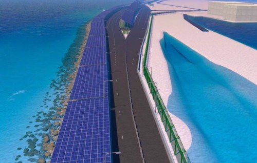 Hulhule-Hulhumale' gulhey link road gai Solar PV system eh gaaimu kuranee