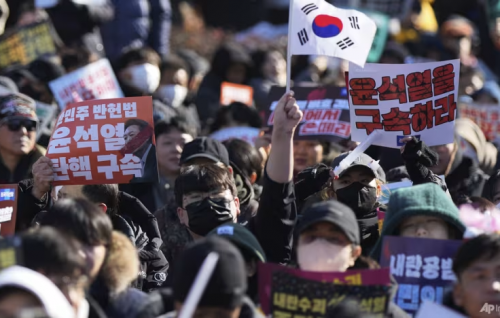 Protesters gather ahead of second impeachment vote for South Korean president