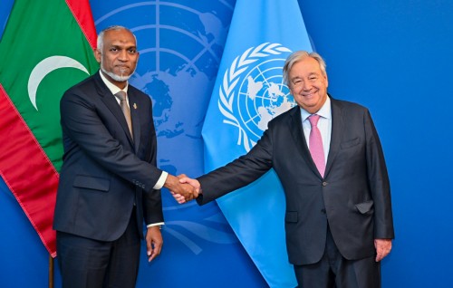 Photo: Raees, UN ge secretary general aa bahdhalukurevvun