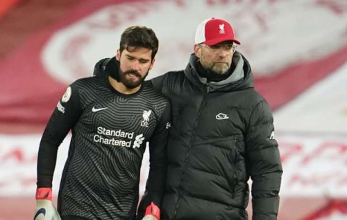 Liverpool ge Alisson aai Jota ah ves aniyaa vejje