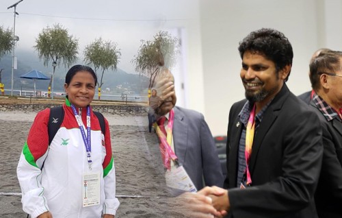 Athletics Association ge Raees kamah mihaaruge Raees Tholal aai Yazu kurimathi laifi