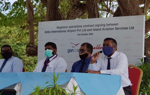 Sea Plane dhathuru thakakee dhekunuge igthisaadhee hubah Addu hedhumah, muhimmu masakkatheh: Minister Fayyaz