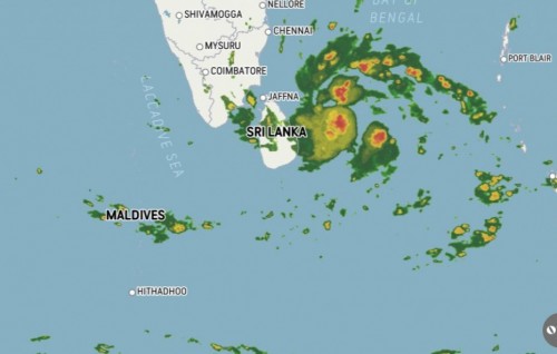 Storm Burevi will start affecting Maldives today