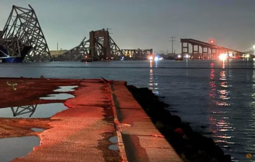 'Mass casualty' event in Baltimore after major bridge struck by Singapore-flagged ship