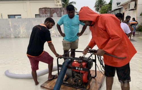 Flood affects houses in Naifaru