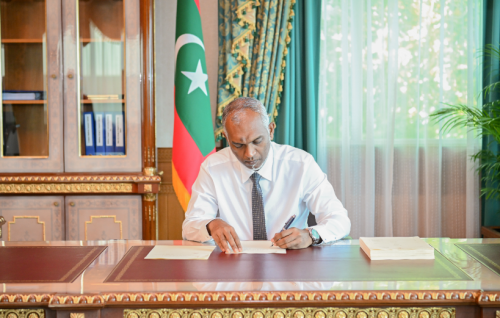 SOE thakuge aanmu jalsaa baaivan jehey muhdhathu kurukoh, kunfunugee gaanoona genai islaahu Raees thasdheegu kurahvaifi