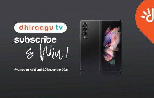 Dhiraagu Tv ge hidhumathah edhigen Samsung Z fold 3 hoadhumuge furusathu