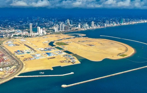 Lanka ge furathama Artificial beach Colombo port city gai hulhuvaifi