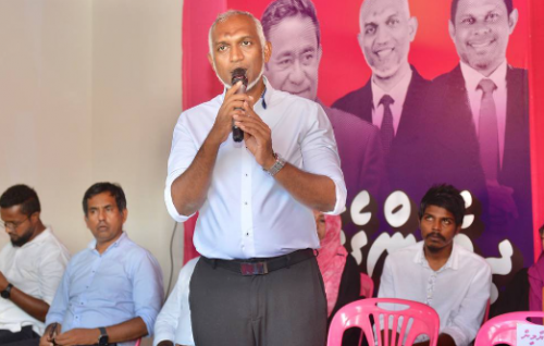 Miee dhoahalhi sarukaareh, tharaggee ge mashroou thah kuriah gendhan neyn'gey sarukaareh: Muizzu