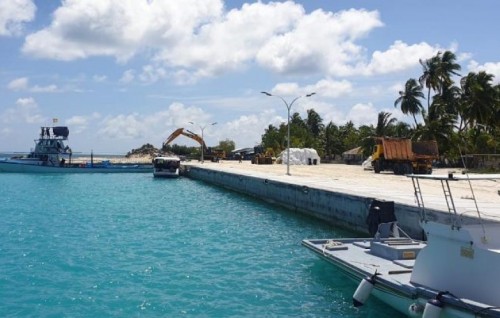 64 percent of Rakeedhoo Harbor completed