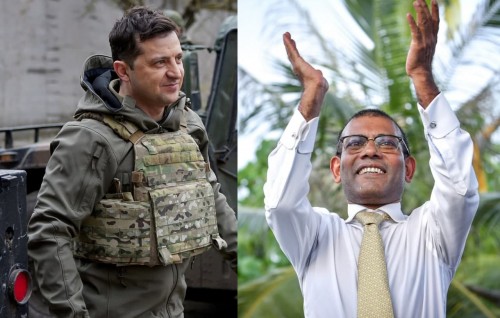 Gaumu dhifaau kurehvumah Ukraine ge Raees dhakkavamun gendhavaa hiyvarah Nasheed ge thaureefu