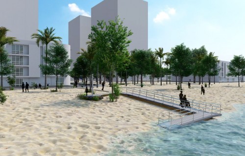 HDC in dhevana fiyavahee Beach gai Wheel chair ramp gaaim kuranee
