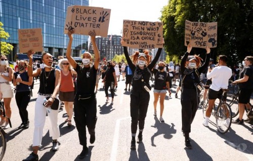 Hundreds of protesters rally in London, Berlin over death of George Floyd