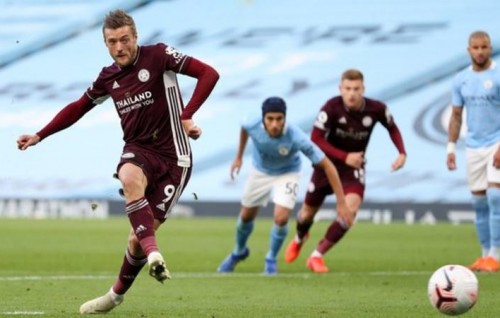 EPL: Vardy ge hattrick eh, Leicester in Manchester City kolhah 5 goal jahai e team ladhugannavaalaifi