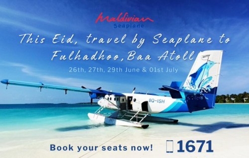 Eid aa dhimaakoh Maldivian in fulhadhoo ah Seaplane dhathuruthakeh