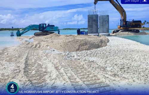 Hoarafushi Airport ge jetty hedhumuge masakkai baarah kuriyah