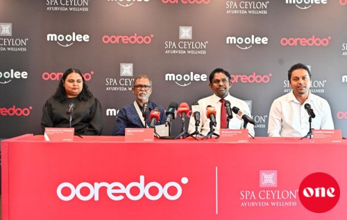 Customer innah thafaathu thajuribaaeh hoadhaidhinumah Ooredoo inn ''Spa Ceylon'' aa eku partnership akah